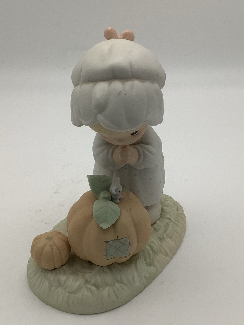 1988 Precious Moments October Girl Figurine with Pumpkin - Picture 4 of 11